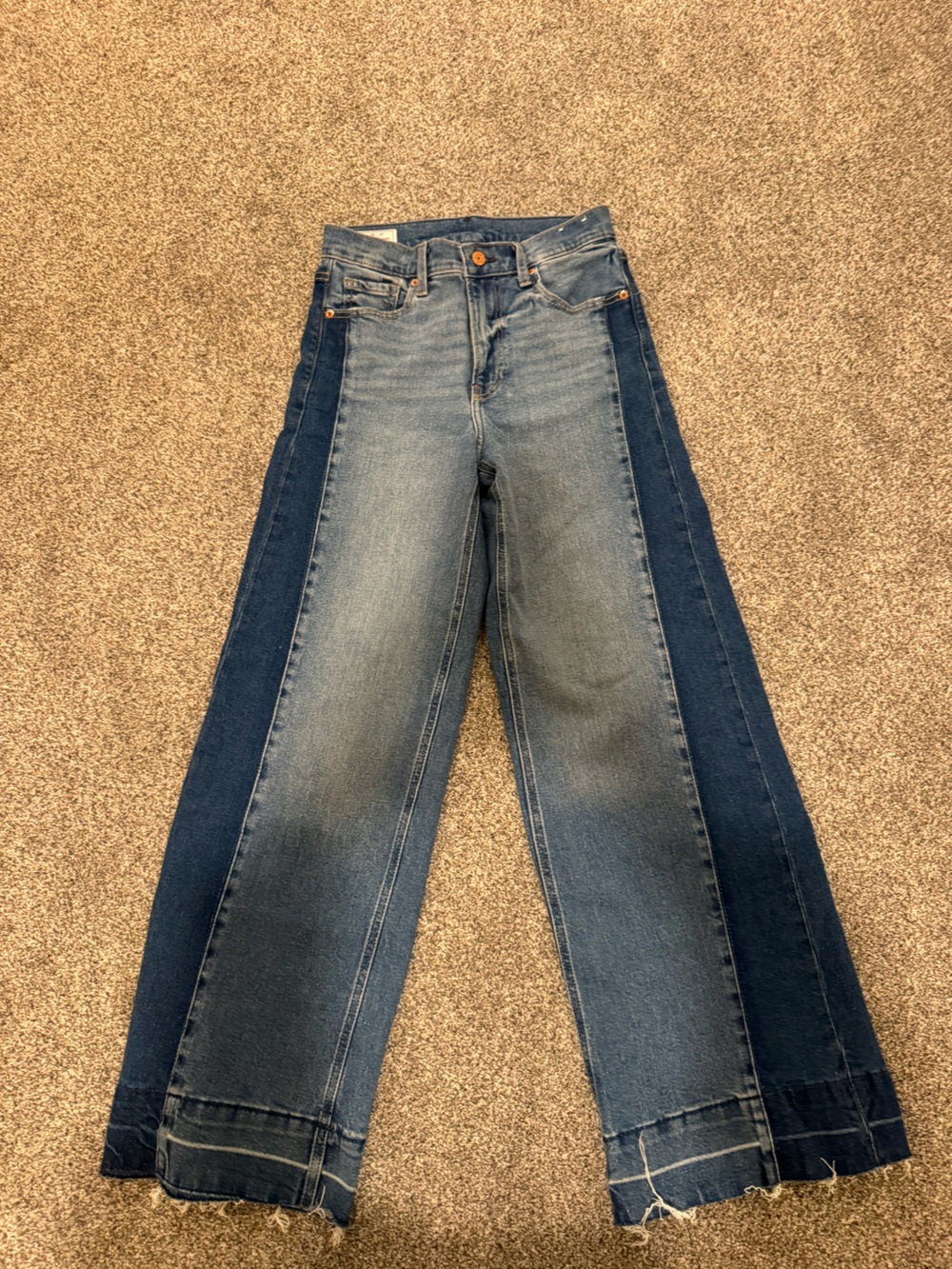 GAP Two-Tone Blue Straight-Leg Jeans